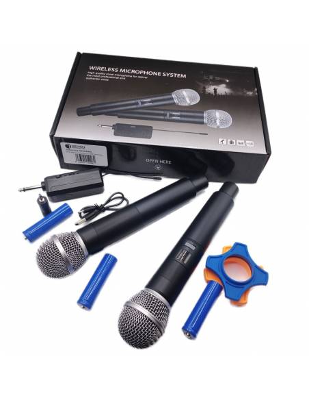 Seven SV210WMU 2 Micrófonos de Mano inalámbricos UHF - 1