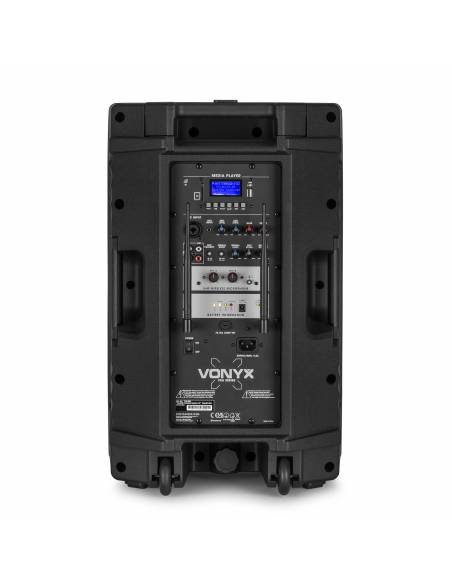 Vonyx VSA500-BP Altavoz Portátil 12" HH+BP UHF 800w - 9