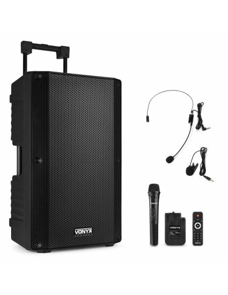 Vonyx VSA700-BP Sistema Portátil 15" HH+BP UHF - 1