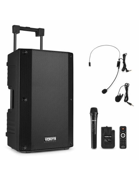 Vonyx VSA700-BP Sistema Portátil 15" HH+BP UHF - 16