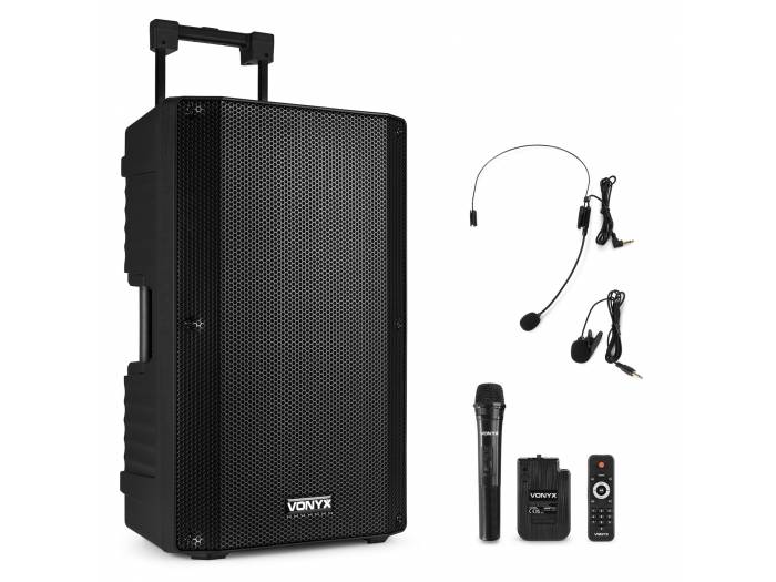 Vonyx VSA700-BP Sistema Portátil 15" HH+BP UHF - 20