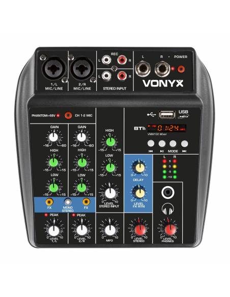 VONYX VMM100 Mixer 3ch USB BT. VMM100 Mezclador Audio con USB/BT - 1