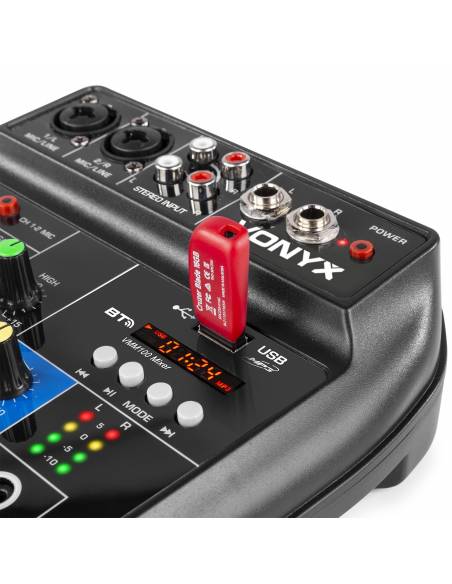 VONYX VMM100 Mixer 3ch USB BT. VMM100 Mezclador Audio con USB/BT - 3