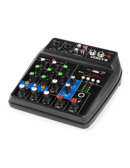VONYX VMM100 Mixer 3ch USB BT. VMM100 Mezclador Audio con USB/BT - 6