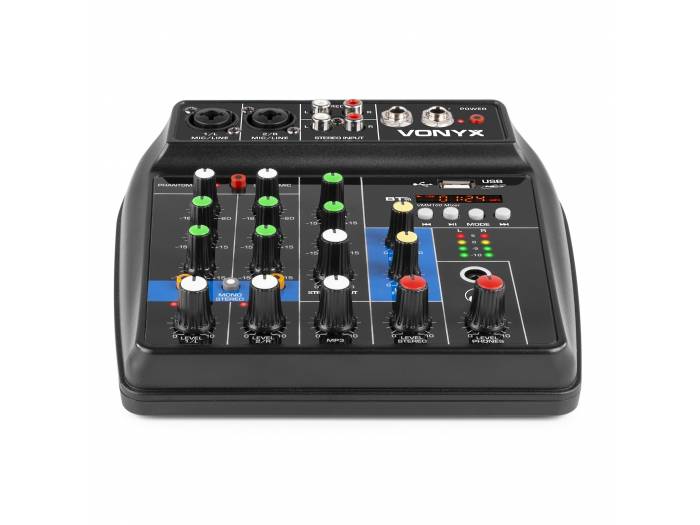 VONYX VMM100 Mixer 3ch USB BT. VMM100 Mezclador Audio con USB/BT - 7