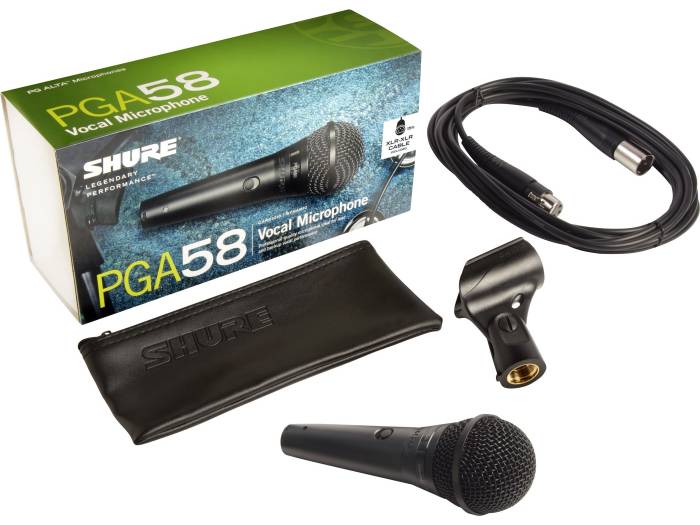 SHURE PGA58 XLR Micrófono cardioide dinámico para voces