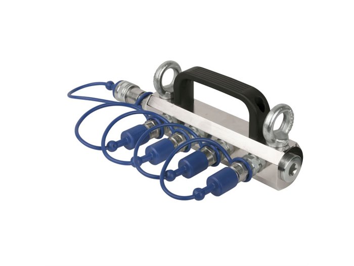 Showtec  Distribuidor de 4 vías Q-Lock de 3/8 de CO₂ 61025