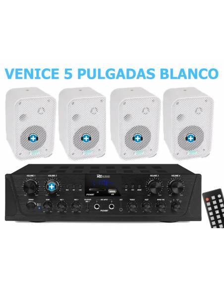 EQUIPO DE SONIDO VENICE 5  HILO MUSICAL 4 ZONAS White - 4 altavoces 5 pulgadas - 2