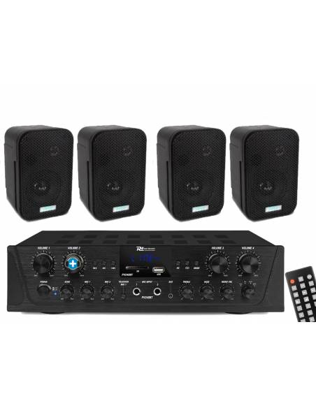 EQUIPO DE SONIDO VENICE 5  HILO MUSICAL Black 4 ZONAS - 4 altavoces 5 pulgadas