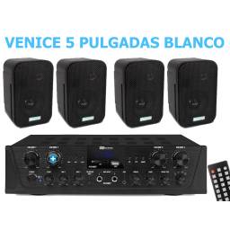 EQUIPO DE SONIDO VENICE 5  HILO MUSICAL Black 4 ZONAS - 4 altavoces 5 pulgadas 2