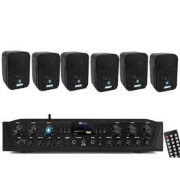 EQUIPO DE SONIDO PASADENA 50 BLACK HILO MUSICAL 6 ZONAS - 6 altavoces 5 pulgadas