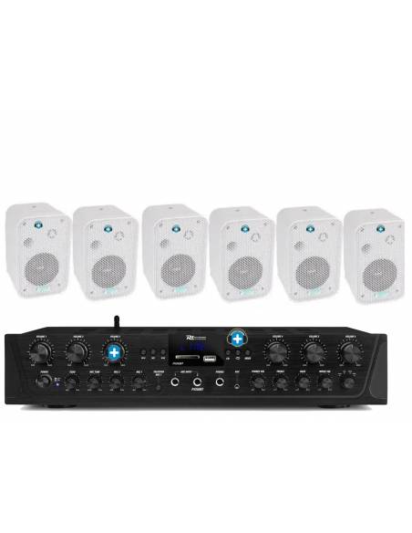 EQUIPO DE SONIDO PASADENA 50 WHITE HILO MUSICAL 6 ZONAS - 6 altavoces 5 pulgadas