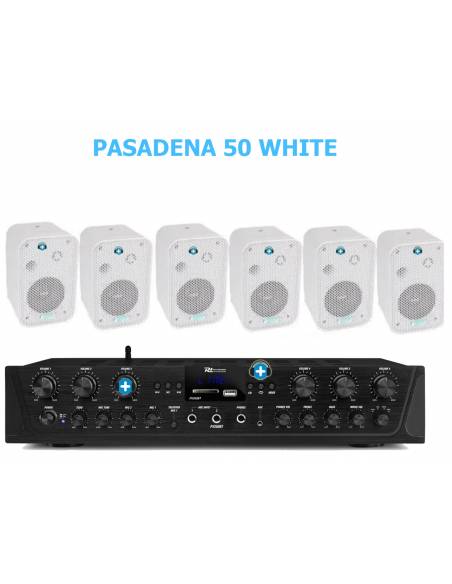 EQUIPO DE SONIDO PASADENA 50 WHITE HILO MUSICAL 6 ZONAS - 6