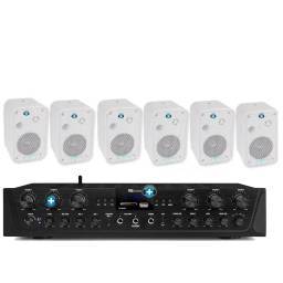 EQUIPO DE SONIDO PASADENA 60 WHITE HILO MUSICAL 6 ZONAS - 6 altavoces 6 pulgadas