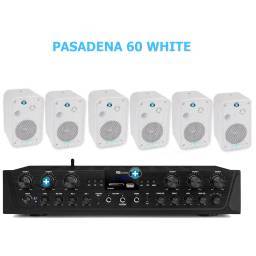 EQUIPO DE SONIDO PASADENA 60 WHITE HILO MUSICAL 6 ZONAS - 6 altavoces 6 pulgadas 2
