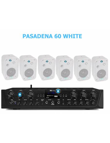 EQUIPO DE SONIDO PASADENA 60 WHITE HILO MUSICAL 6 ZONAS - 6 altavoces 6 pulgadas - 2