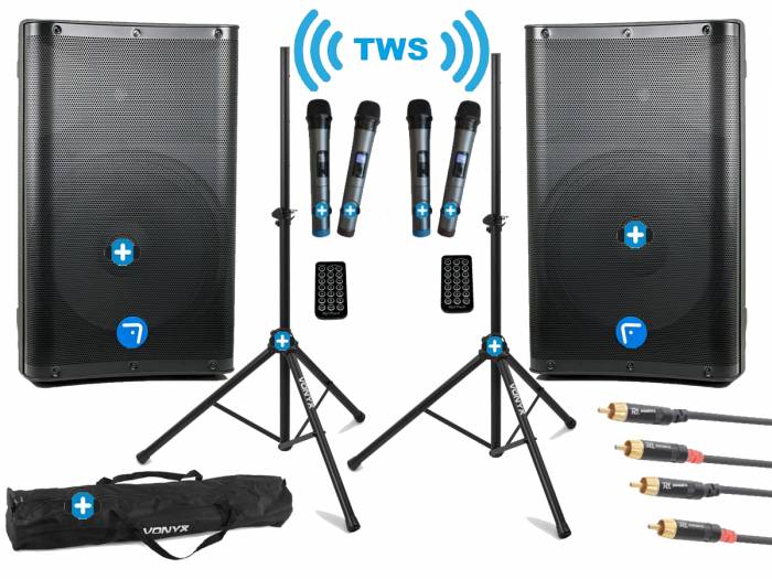 Equipo de sonido Gold Beach - 2000w de Potencia Maxima Bluetooth Estereo - 4