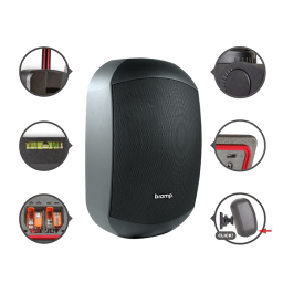 Biamp Apart MASK6CT Altavoz de 2 vías, 6.5” con soporte ClickMount - 1