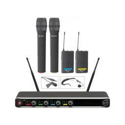 CHORD NU4-C Micrófono Inalambrico de Diadema y Mano 4 Canales - 1