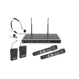 CHORD NU4-C Micrófono Inalambrico de Diadema y Mano 4 Canales - 1 2