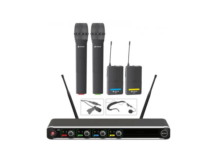 CHORD NU4-C Micrófono Inalambrico de Diadema y Mano 4 Canales - 6