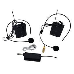 SEVEN  SV212WMU CONJUNTO X2 MICROFONOS INALAMBRICOS UHF LAVALIER - 1