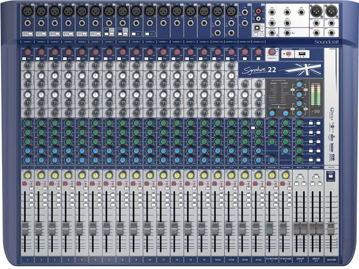 SOUNDCRAFT SIGNATURE 22 Mesa de Mezcla Analógica 22 canales con efectos y USB 2:2 i/o - 3