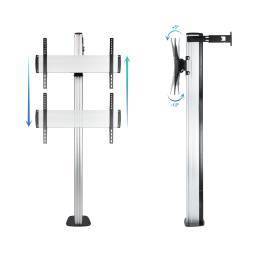 TOOQ SOPORTE SUELO FIJO ALUMINIO "THE TOWER" 37-70" 90° FS2270M-B 2