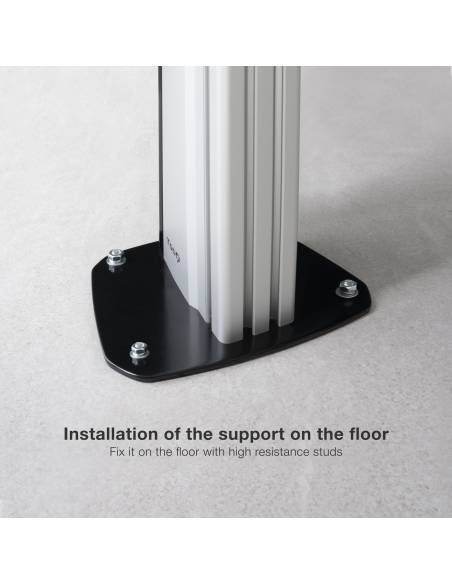 TOOQ SOPORTE SUELO FIJO ALUMINIO "THE TOWER" 37-70" 90° FS2270M-B