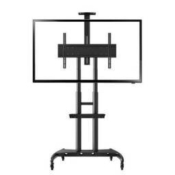 North Bayou AV Mobile Cart 80″ – Steel/Black - 1