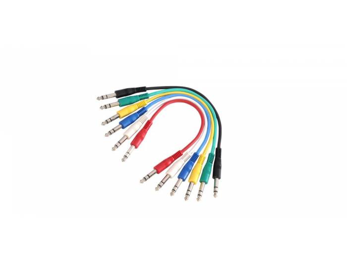 Adam Hall Cables K3 BVV 0030 SET Set Latiguillos de Jack 6 cables 6,3 mm estéreo a Jack 6,3 mm estéreo 0,3 m - 1
