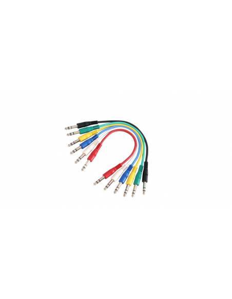 Adam Hall Cables K3 BVV 0030 SET Set Latiguillos de Jack 6 cables 6,3 mm estéreo a Jack 6,3 mm estéreo 0,3 m - 1