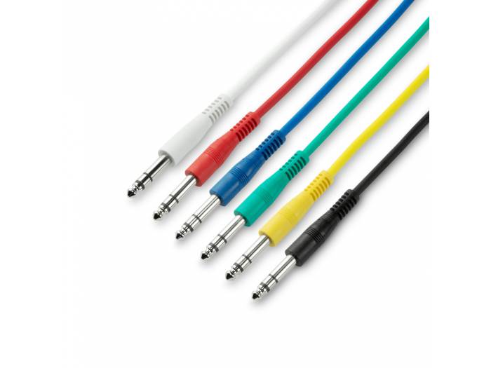 Adam Hall Cables K3 BVV 0030 SET Set Latiguillos de Jack 6 cables 6,3 mm estéreo a Jack 6,3 mm estéreo 0,3 m - 2