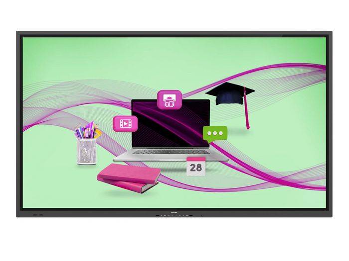 Philips 86” E-Line, UHD, Android 8, HE-IR 20 points, OPS, 2x passive stylus - 1