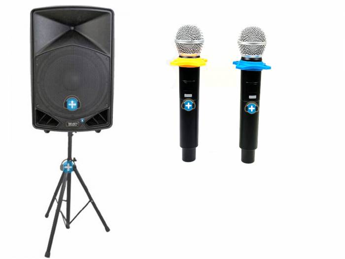 PACK SEVEN 15APRO VOCALISTA  CON 2 MICROFONOS INALAMBRICOS BASIC