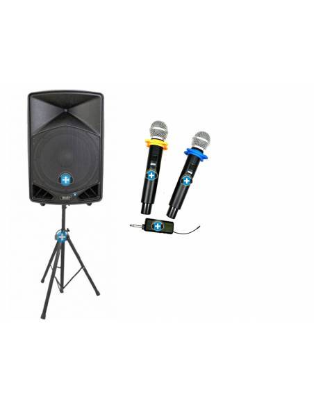 PACK SEVEN 15APRO VOCALISTA  CON 2 MICROFONOS INALAMBRICOS BASIC - 3