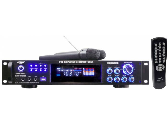Pyle Pro PWMA2003T Amplificador Karaoke con Micros Inalambricos 2000w - 4