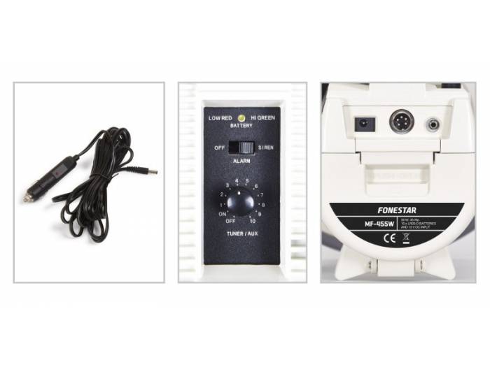 Fonestar MF-455W - Megáfono de alta potencia y micrófono inalámbrico de mano - 1