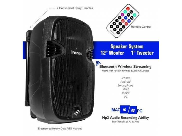 Pyle PPHP1241WMU - Altavoz Portatil Bluetooth con Bateria y Microfonia 1000w - 2