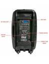 Pyle PPHP1241WMU - Altavoz Portatil Bluetooth con Bateria y Microfonia 1000w