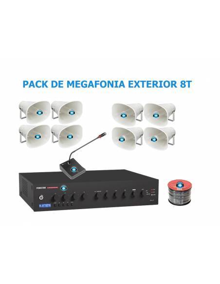PACK DE MEGAFONIA EXTERIOR 8T- 240W de potencia - 2