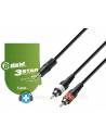 Adam Hall Cable de audio Minijack 3,5mm a 2 RCA - 1 metro