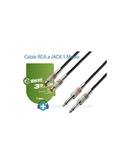 Adam Hall Cable de audio 2 RCA a 2 Jack 6,3 mm - 1 metro - K3TPC0100 - 2