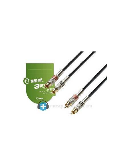 Adam Hall Cable de audio 2 RCA a 2 RCA - 3 metros - 2