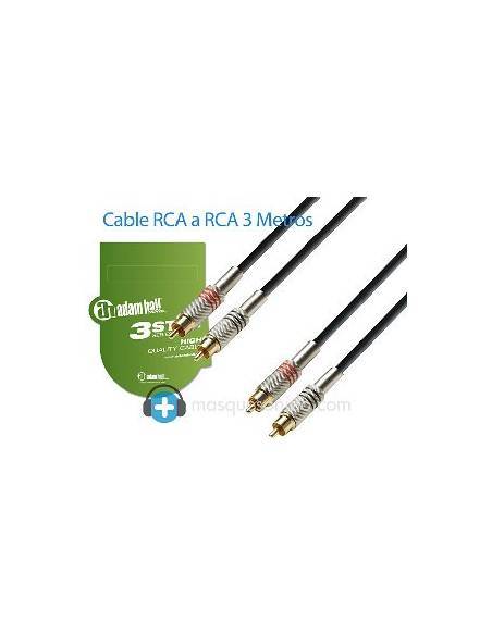 Adam Hall Cable de audio 2 RCA a 2 RCA - 3 metros - 3