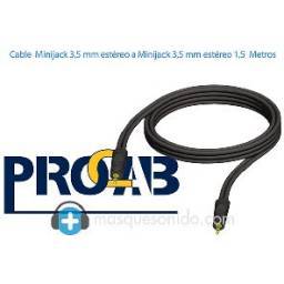 Adam Hall Cable de  Minijack 3,5 mm estéreo a Minijack 3,5 mm estéreo 1,5 m - KCREF612150 - 1 2