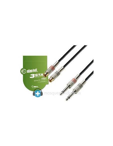 Adam Hall Cable de audio Jack 6.3mm a RCA - 6 metros - K3TPC0600 - 2