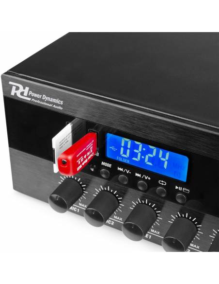 Power Dynamics PDW360MP3 Mezclador amplificado PA 360W/100V 6 zonas  952086 - 8