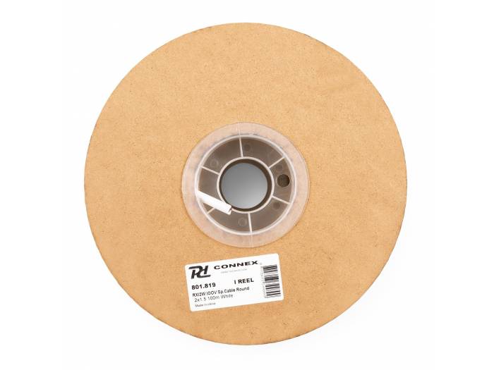 PD-Connex RX12W Cable altavoz linea de 100V. 2 x 1.5mm. 15A. Blanco. 100m  801819 - 7