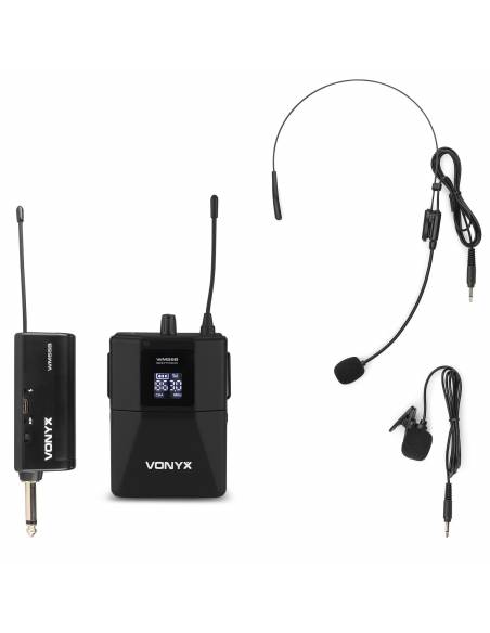 Vonyx WM55B Micrófono de petaca inalámbrico UHF plug-and-play  179202 - 14